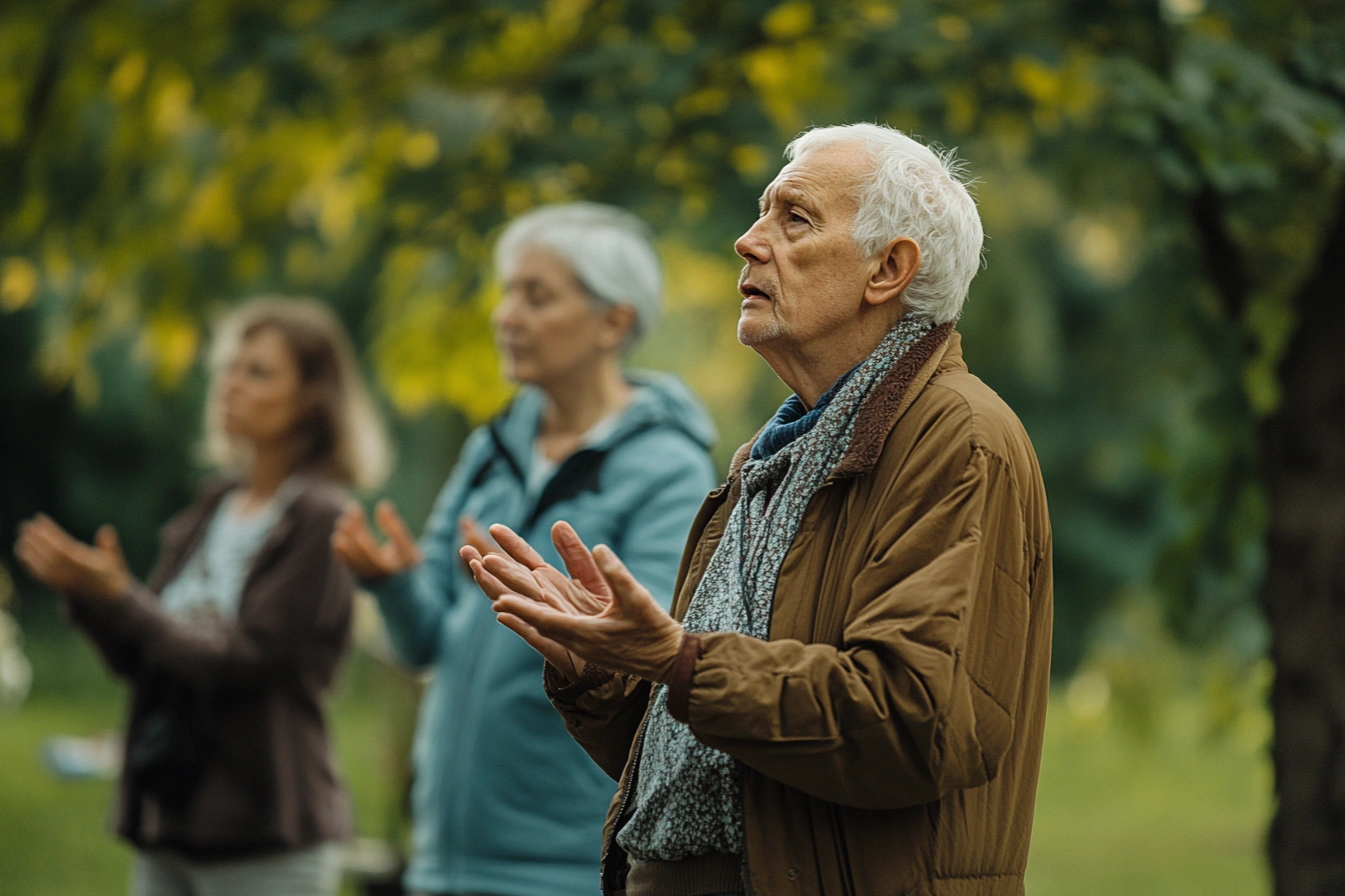 Практика дихальних вправ на свіжому повітрі