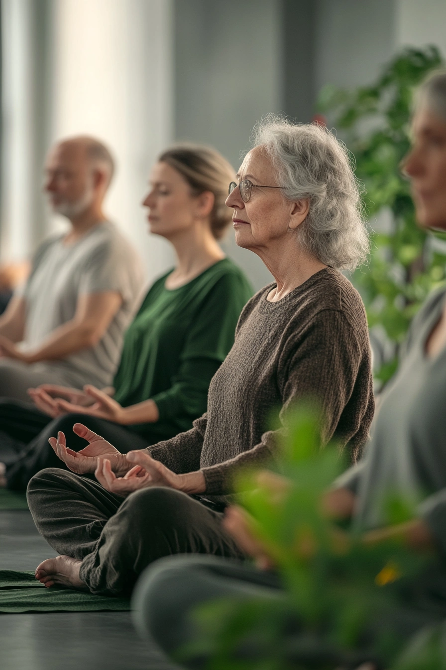 Спокійна медитація в групі старшого віку